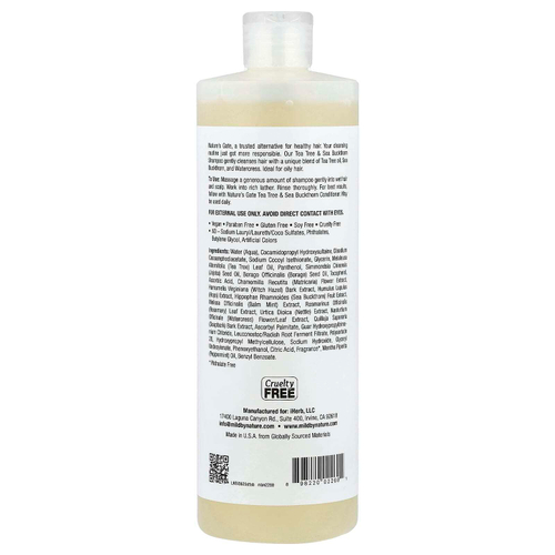 Mild By Nature, Nature's Gate, шампунь для жирных волос, с чайным деревом и облепихой, 473 мл (16 жидк. унций)