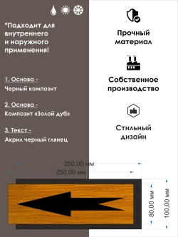 Табличка на дверь информационная стрелка