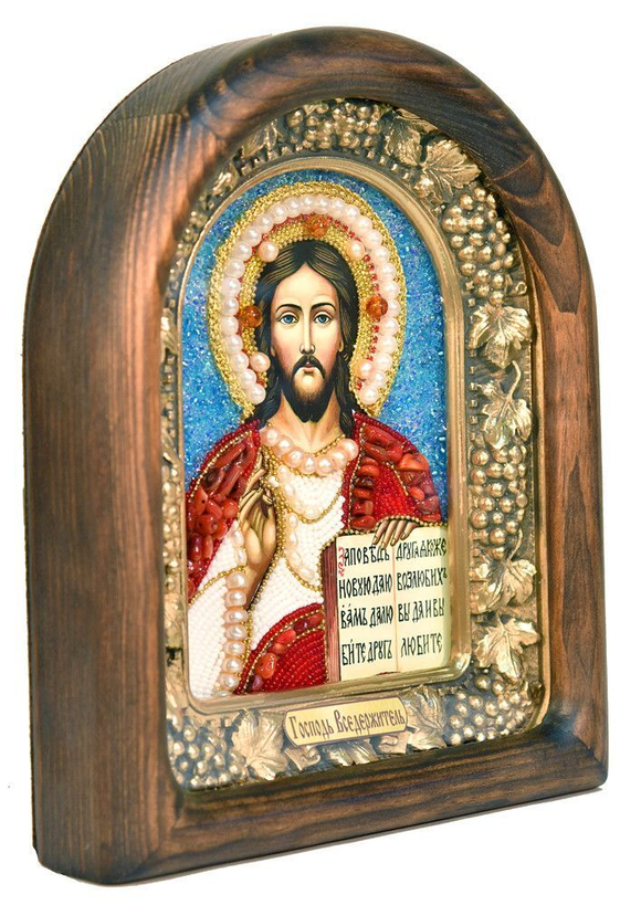Икона Господь Вседержитель бисер