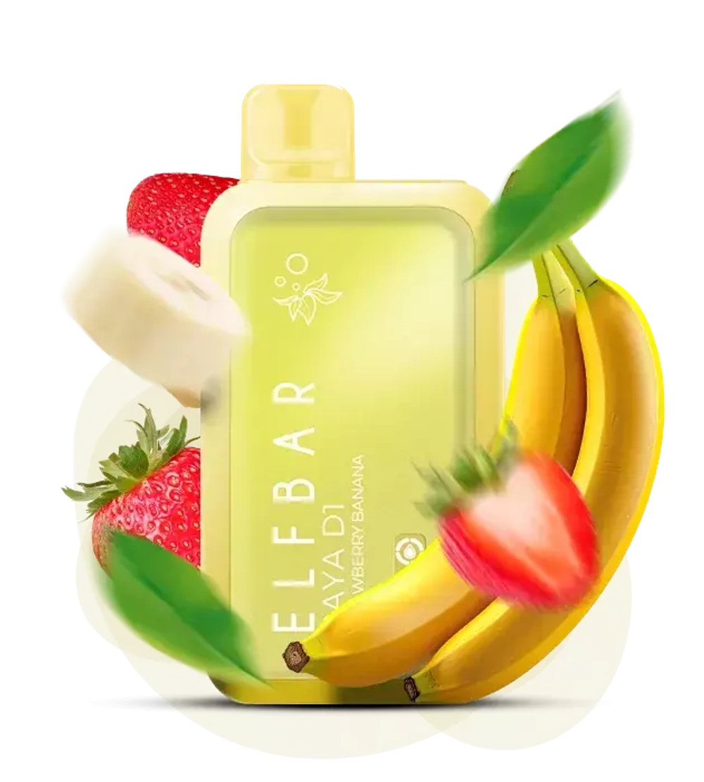 ELF BAR RAYA D1 - Strawberry Banana (5% nic)