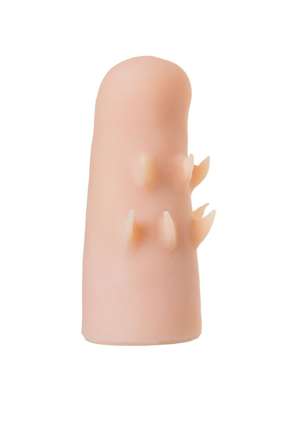 Телесный поясной страпон с вагинальной пробкой - 17 см.