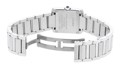 CARTIER TANK DE Quartz Movement Women"s Watch Watch 25.7*21.2mm Silver Dial Stainless Steel Watchband