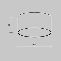 Потолочный светильник Зон / Zon 12 Вт 2700 К 120° Technical c032cl-12w2.7k-rd-mg