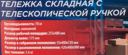 Тележка ручная складная с телескопической ручкой г/п 70кг Forsage F-GZS70A