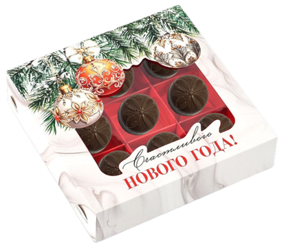НАБОР ШОКОЛАДНЫХ КОНФЕТ "СЧАСТЛИВОГО НОВОГО ГОДА" 100 г