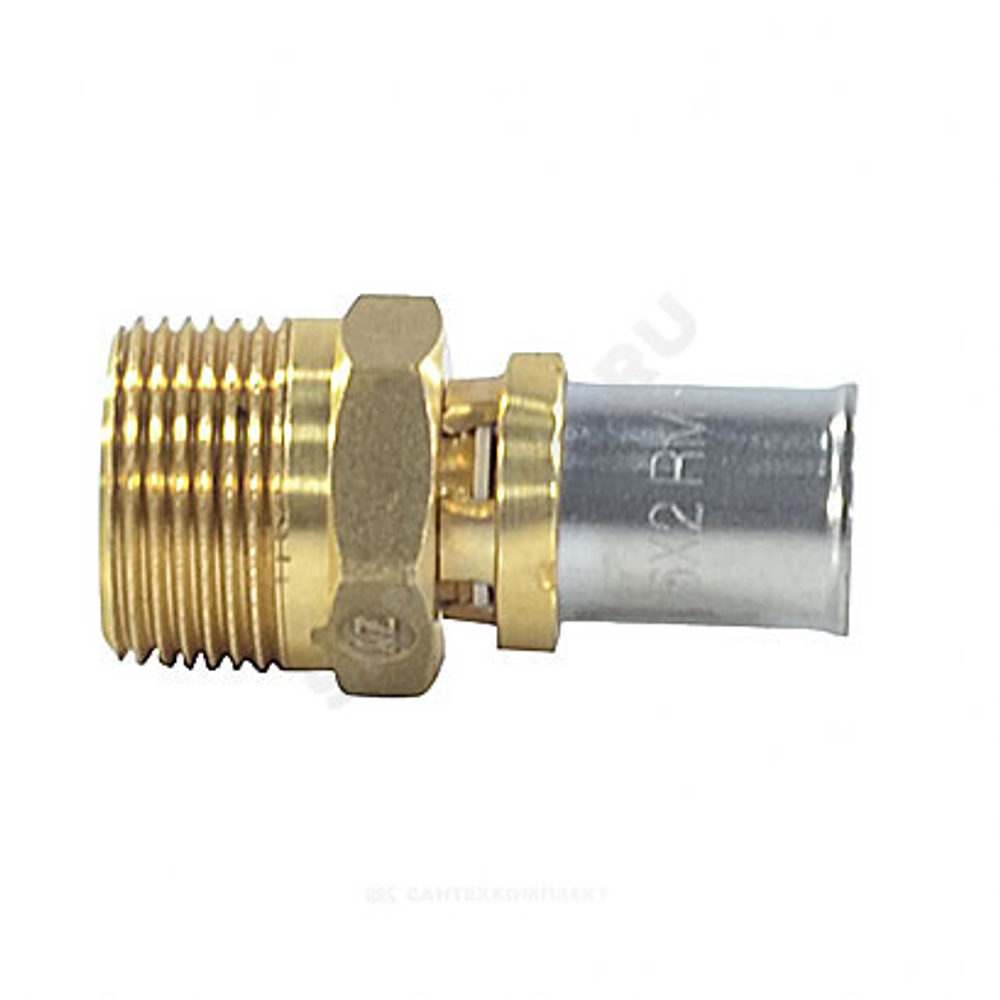 Муфта для МП/PE-X труб латунь пресс Дн 16х3/4" НР RM107 Giacomini RM107Y043