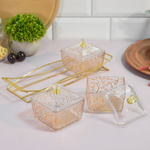 Менажница 3-х секционная 27,5*9,5*8,5см на металлической подставке, 9188