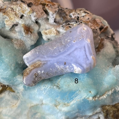 49464  Агат голубой Сапфирин Бусина срез 25-30мм