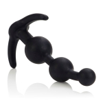 Набор анальных стимуляторов ADVANCED ANAL EXPLORER KIT: плаг, цепочка и груша (Цвет: черный)