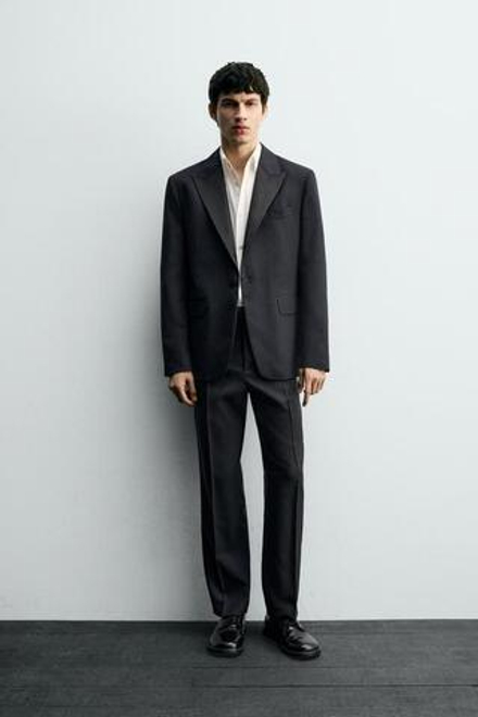 ZARA БРЮКИ-СМОКИНГ, МОРСКОЙ СИНИЙ