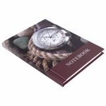 Блокнот МАЛЫЙ ФОРМАТ (110х147 мм) А6, 80 л., ламинированная обложка, выборочный лак, клетка, BRAUBERG, "Время", 123242