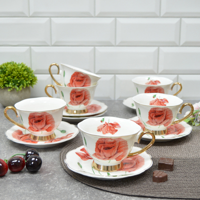 Чайный набор 12 предметов 240мл, 122-018, фарфор