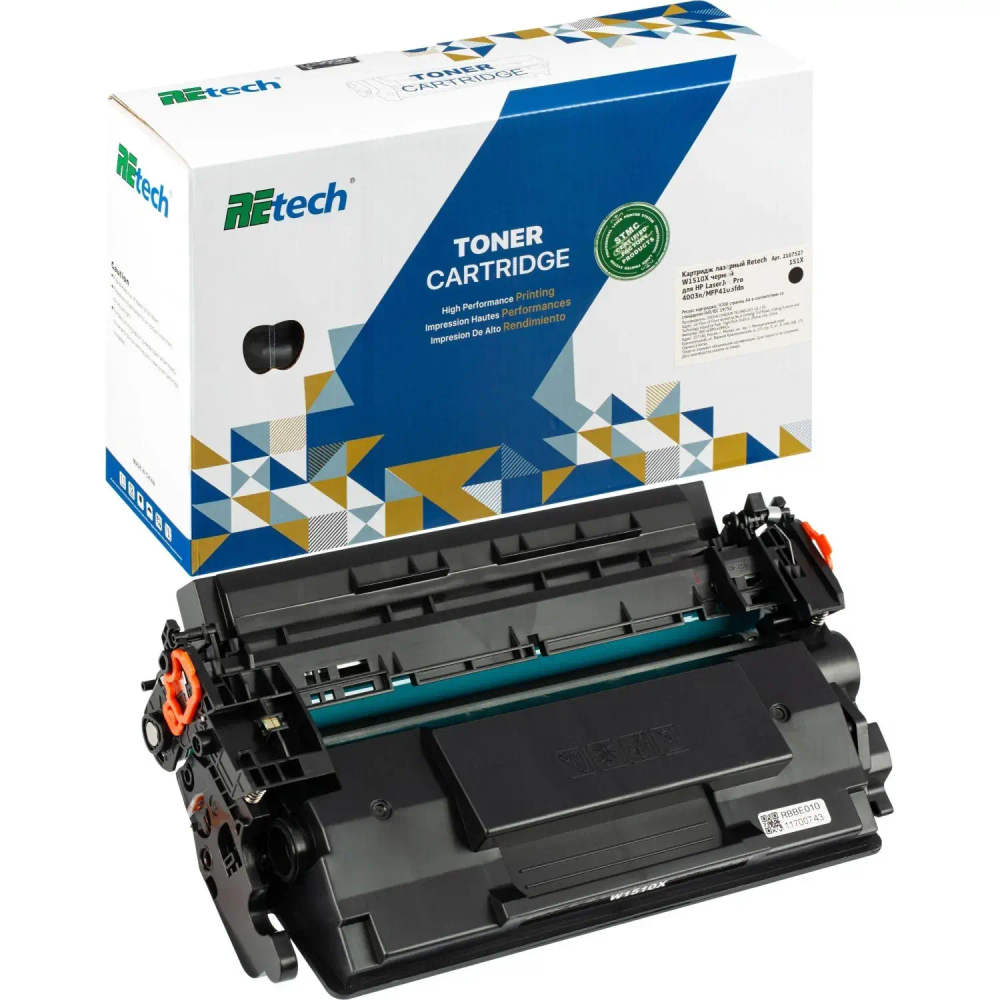 Картридж лазерный Retech W1510X чер. для HP LaserJet Pro 4003n/MFP4103fdn