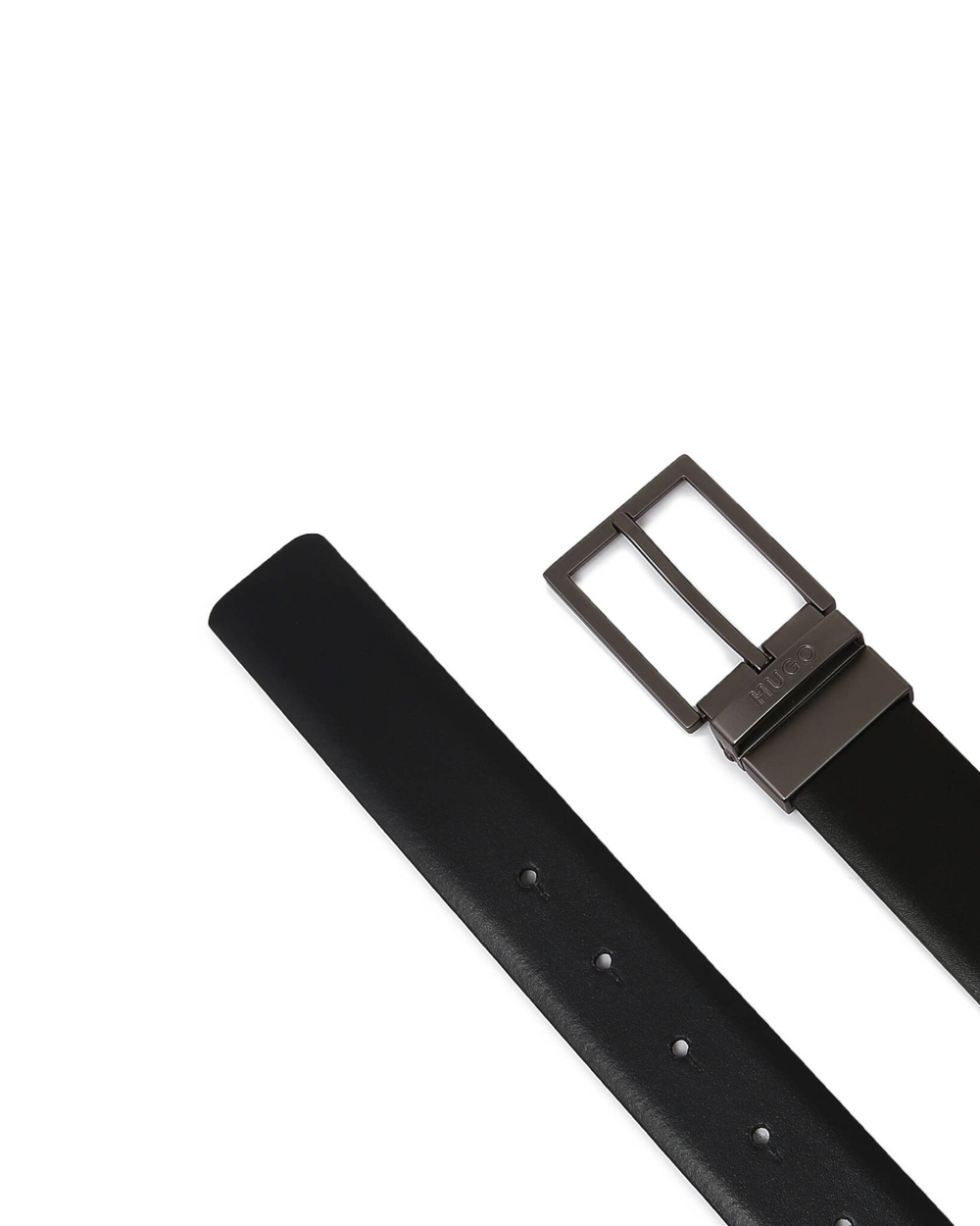 двусторонний кожаный ремень guan_gb35_pp HUGO - черный(50474247)