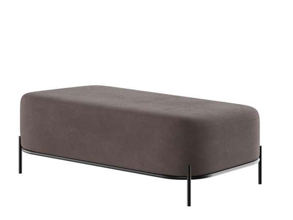 Джайв Диван двухместный без спинки JVE-4 Velvet lux 100/Металл Черный 1250*720*480