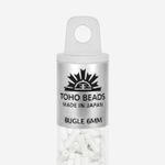 Японский бисер TOHO Bugle (стеклярус) 6mm (№41), непрозрачный глянцевый