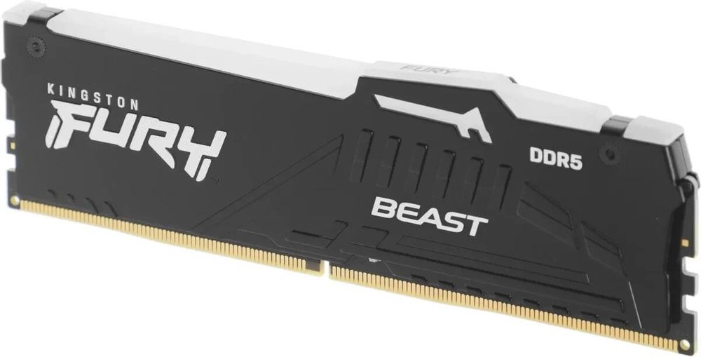 Оперативная память Kingston FURY Beast Black RGB 32 ГБ, DDR5, 2х16 ГБ, 6000 МГц, 30-36-36 (KF560C30BBEAK2-32)