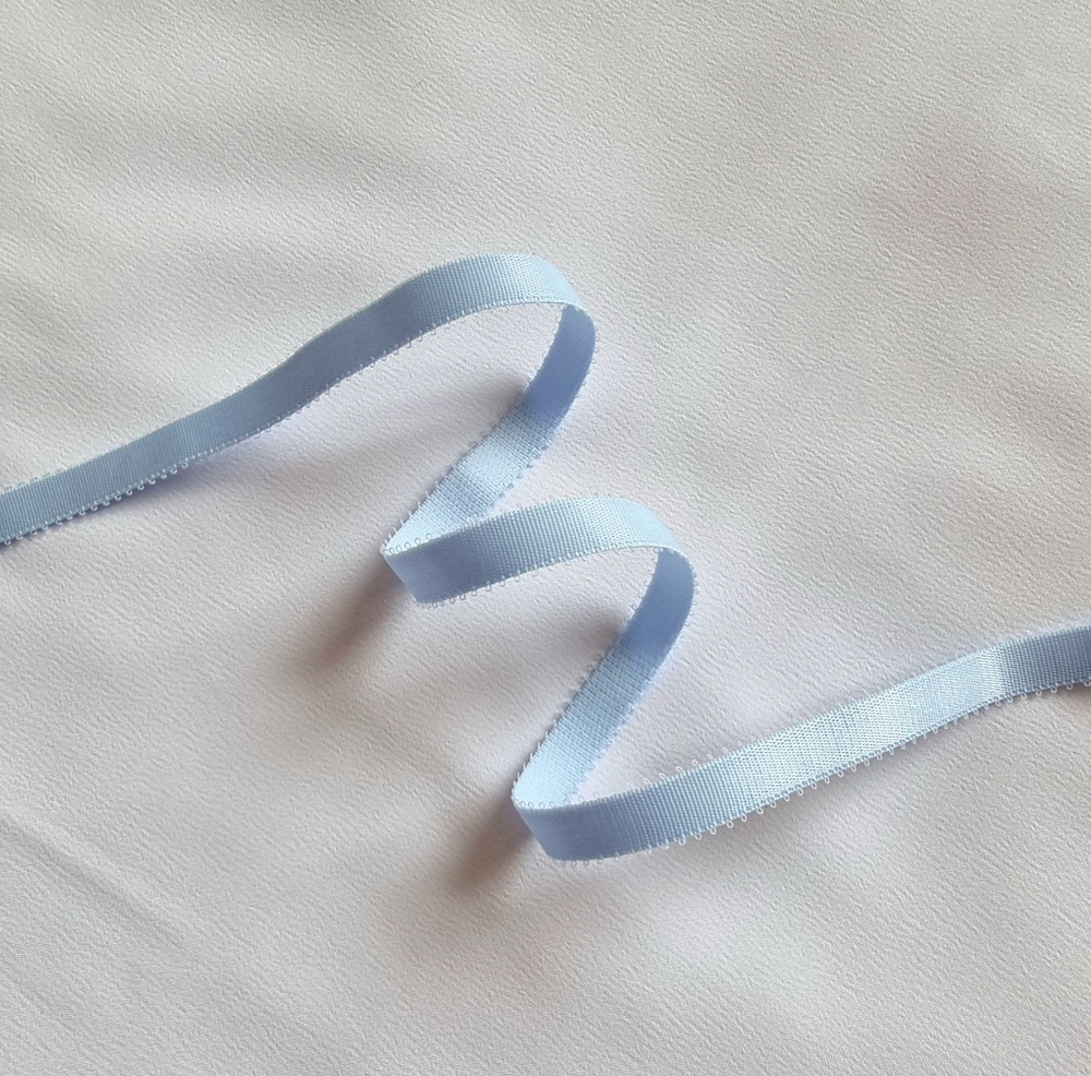 Бретель ажурная голубая 10 мм