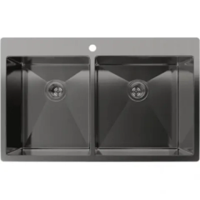 Rivelato Rinox 7450 2В PVD black Мойка нерж.сталь 2 чаши 740*500*200 мм, монтаж: врезной, материал: нержавеющая сталь, цвет: черный