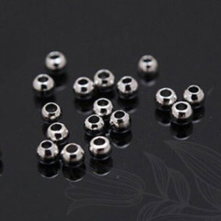 Бусина (Юж. Корея), цвет серебро, размер 2,5 мм, цена за 10 шт