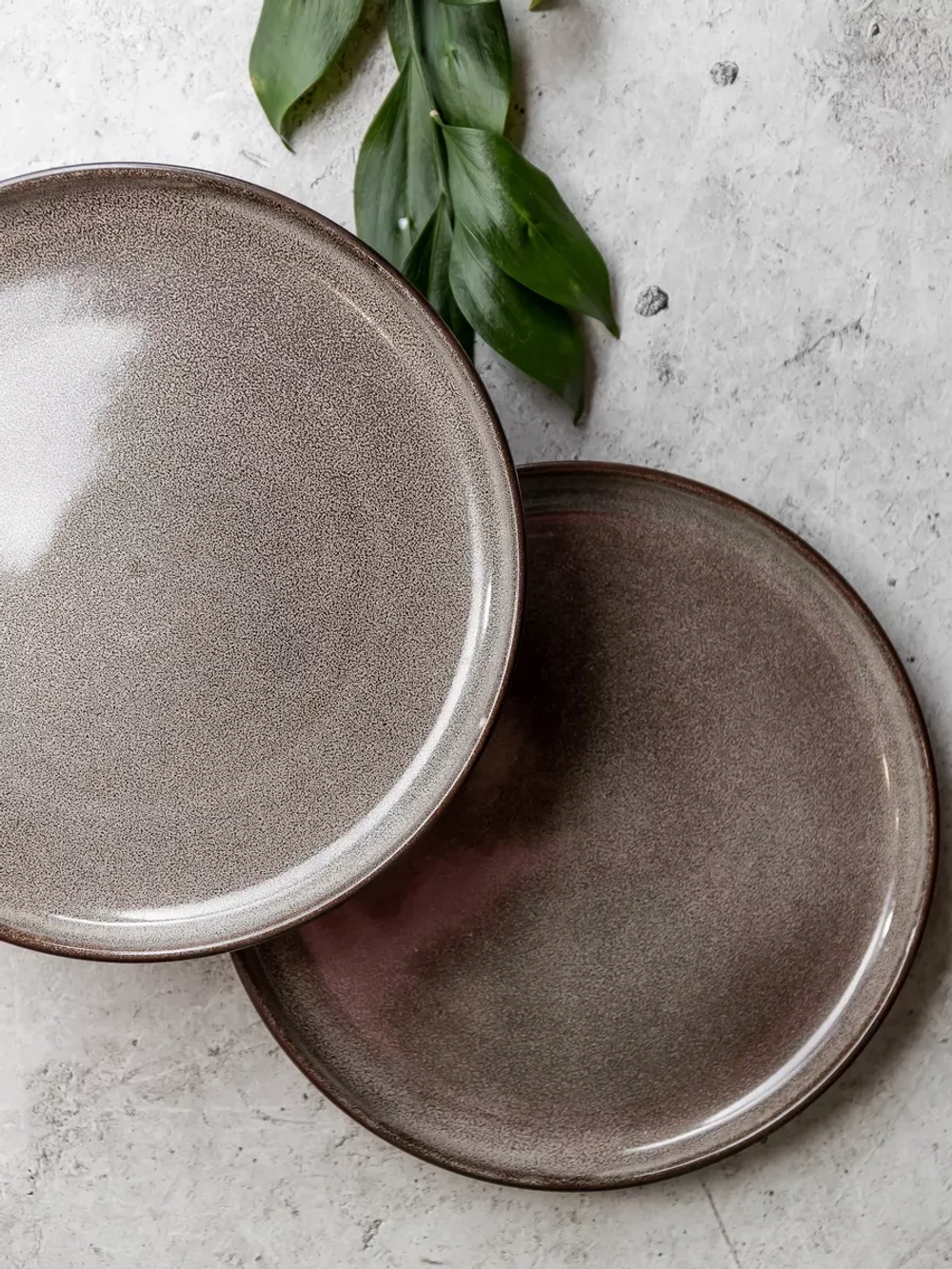 Набор тарелок десертных, 20 см, 2шт Серая