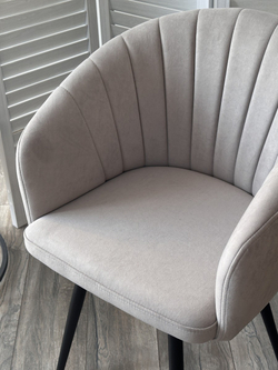 Стул МИШЕЛЬ 360 град. поворот. B22 Серый, велюр / черный каркас, М-City