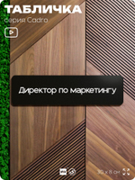 Табличка Директор по маркетингу, на дверь, 30х8 см, черная, серия CADRO, Айдентика Технолоджи