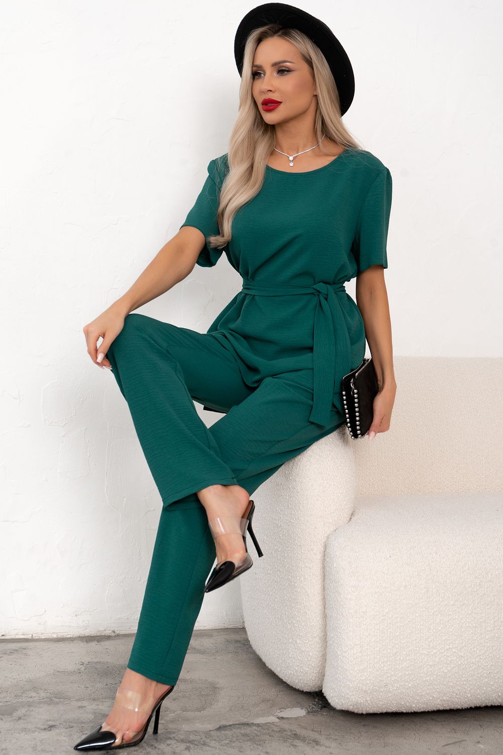 Костюм брючный (изумрудный) К11-90 Nikol