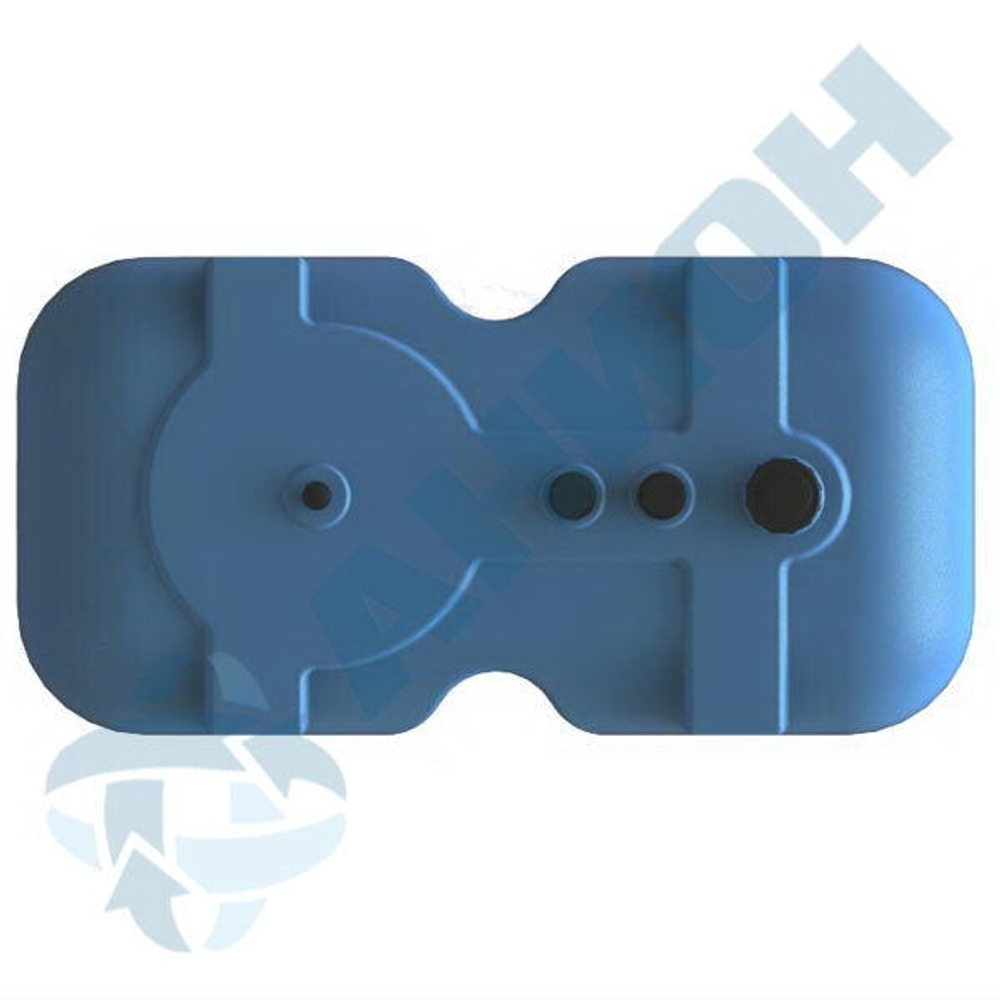 Емкость прямоугольная для дизельного топлива со сливом Анион 1500 л. прямоугольная (1500x750x1710см;синий) - арт.559440