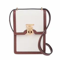 Кожаная сумка Burberry Robin коричневый