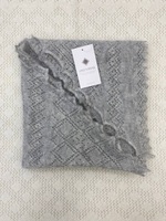 Оренбургский пуховый платок-косынка П3-130184-33 серый меланж