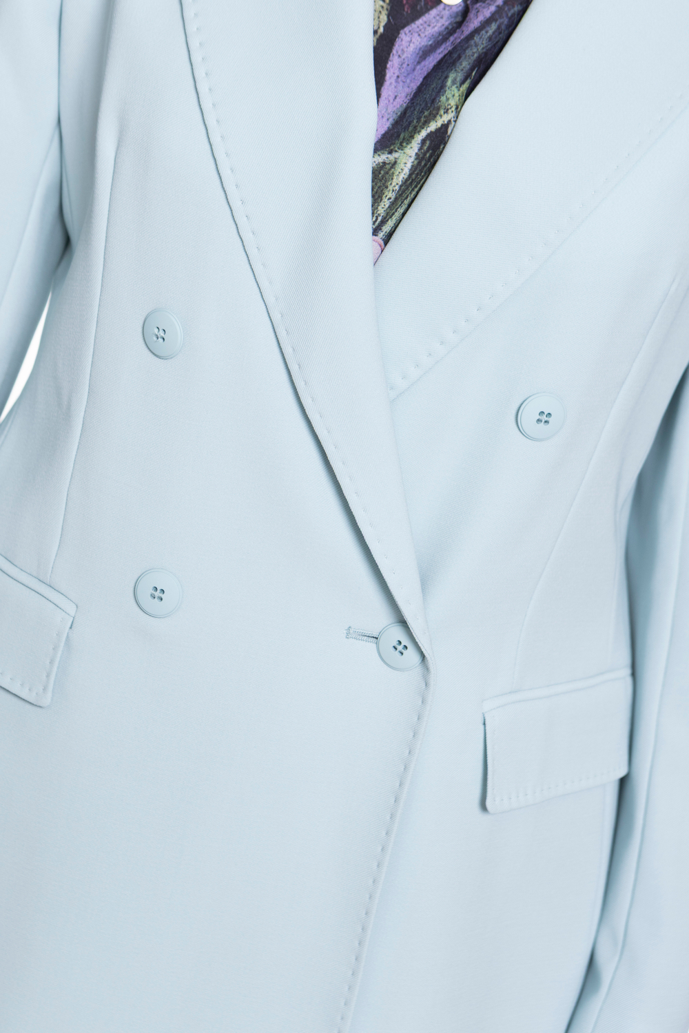 ДВУБОРТНЫЙ ПИДЖАК ИЗ ШЕРСТЯНОГО КРЕПА