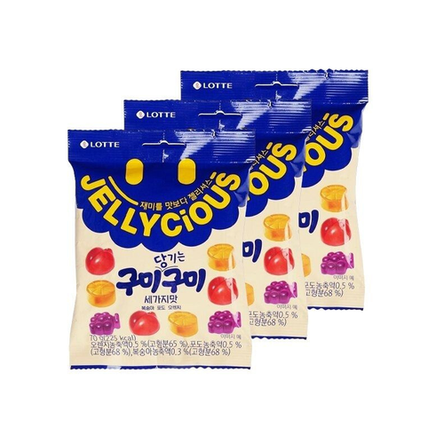 JELLYCIOUS Мармелад жевательный три вкуса, 70 гр