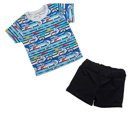 Костюм для мальчика 0242/27 акулы, полоски