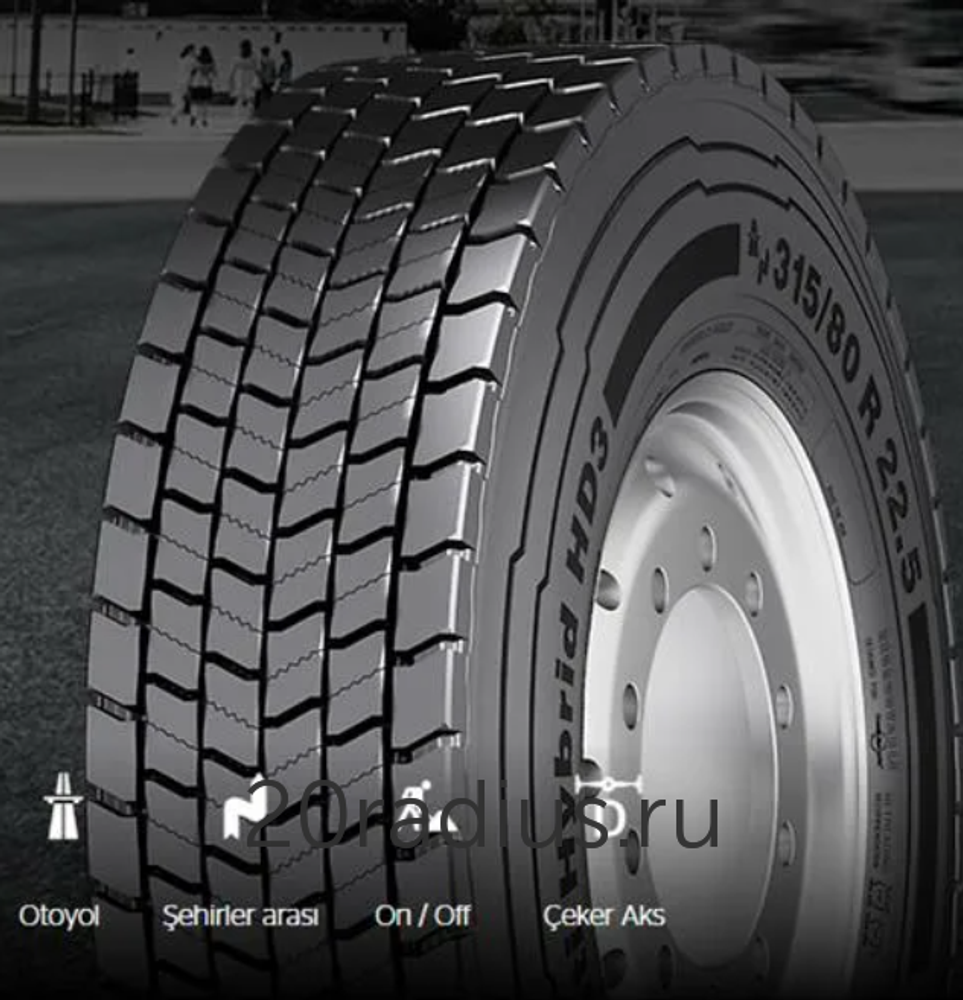 315/70R22.5 HD3 Conti Hybrid EU 152/148L Continental M+S