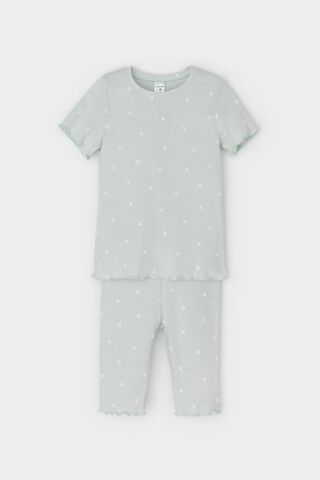 пижама  для девочки  К 1632/серое небо,мини листики