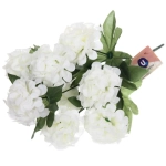 Цветы искусственные 30см «Гортензия» 9 цветков белые