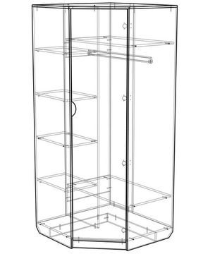 Шкаф угловой ГРАНД-ЛАВОРО-1 правый