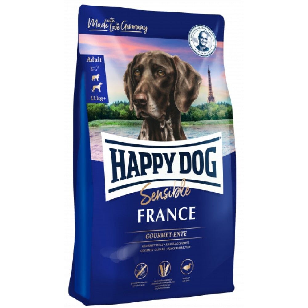 Happy Dog Sensible France - беззерновой корм для собак средних пород с уткой и картофелем