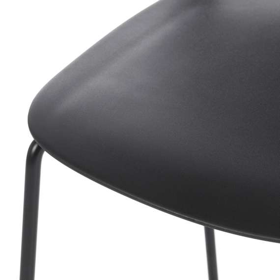 Стул штабелируемый Stacks с подлокотниками черный