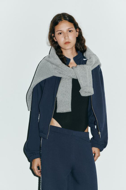 ZARA ШИРОКИЕ БРЮКИ ИЗ МЯГКОЙ ТКАНИ С КРУЖЕВОМ, МОРСКОЙ СИНИЙ