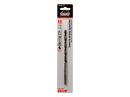 Сверло по металлу ц/х 9.0х115х175 мм удлиненное HSS-G GEPARD