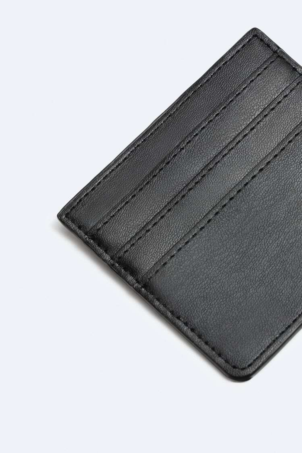 ZARA БУМАЖНИК ДЛЯ КАРТОЧЕК С ЗАСТЕЖКОЙ НА МОЛНИЮ, ЧЕРНЫЙ