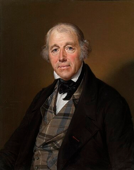 "Портрет неизвестного в клетчатом жилете", Тропинин В. А., картина для интерьера (репродукция)