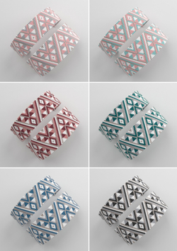 Схема PEYOTE, Схема браслета мозаичное плетение, узор из Miyuki Delica 11/0, файл PDF, №278