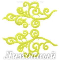 Лейсы кружевные, Лимонный (модель S)