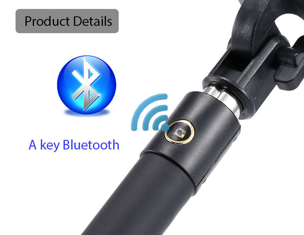 Монопод для селфи с Bluetooth пультом (черный) 80 см