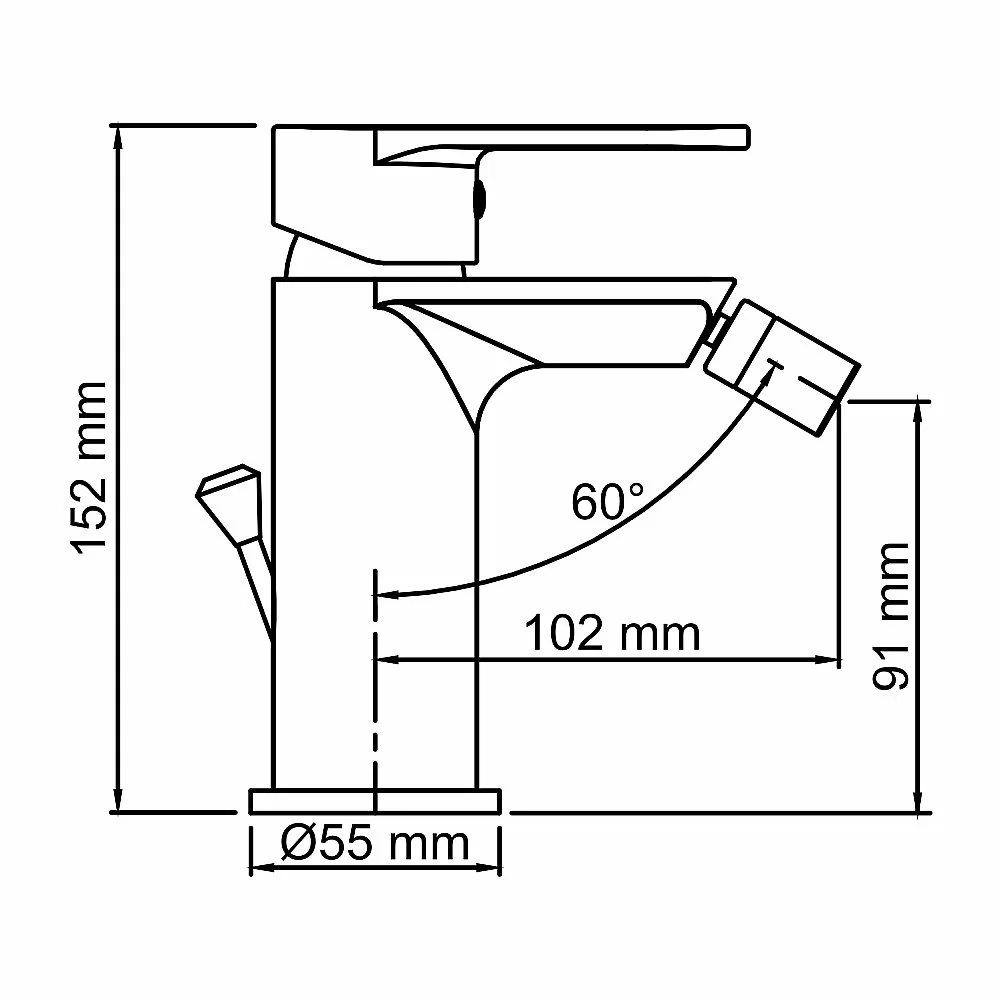 Инсталляция для биде со смесителем WasserKraft Naab 86BDT.050.WH.SQ8506 белая панель/смеситель белый Soft-touch