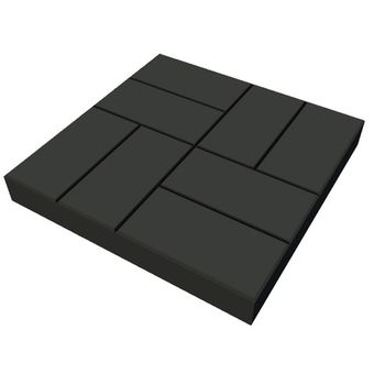 Тротуарная плитка 8 кирпичей 400х400х50 черная