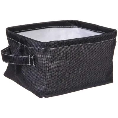 Коробка для хранения вещей с ручками «ВЕСТА», цвет черный, 20*16*12см